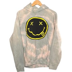 GILDAN Nirvana Pink & Blue Tie Dye Hoodie